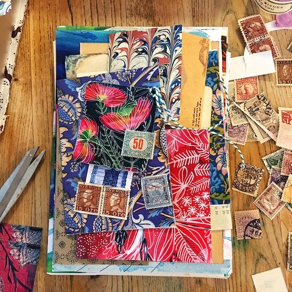 Mixed Paper Pack, handpicked vintage, Junk Journal Ephemera, Scrapbooking and Collage Kit, Art Studio Seconds, Art Journal Supplies