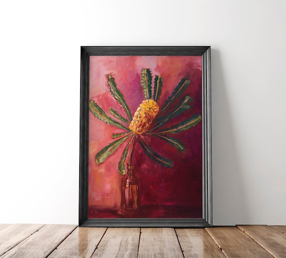 Wide Open Banksia Painting Archival Limited Edition Wall Art Print, Botanical  Archival Wall Art Unframed Floral Print Australian Native