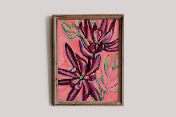 Fynbos Painting Archival Wall Art Print Australian Native botanical wall art prints