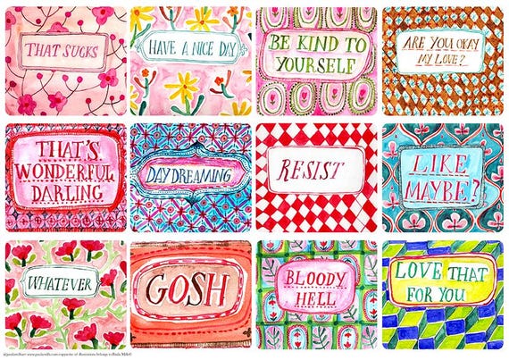 Word Art Tags: Printable Collage Art for Scrapbooking (PDF Download)