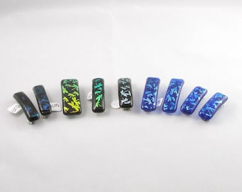 Dichroic glass barrette -Dragonfly barrettes - Small barrettes - hair jewelry (1705-5270-5273-5280)