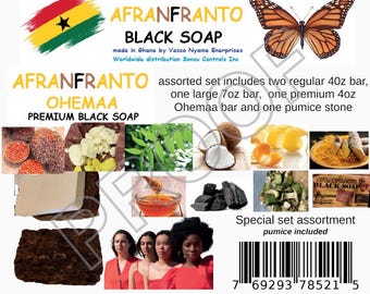 Äkta helt naturlig afrikansk svart tvålkit: Afranfranto Ohemaa med pimpsten