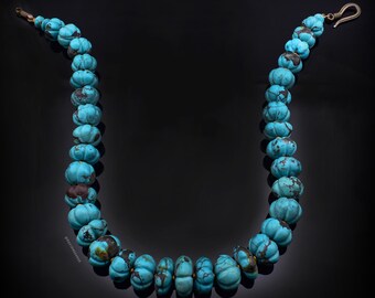 DAVIDHEESHEE Vintage Native American Turquoise Hand-carved