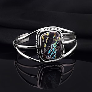 DAVIDHEESHEE Native American Navajo Turquoise Sterling Silver