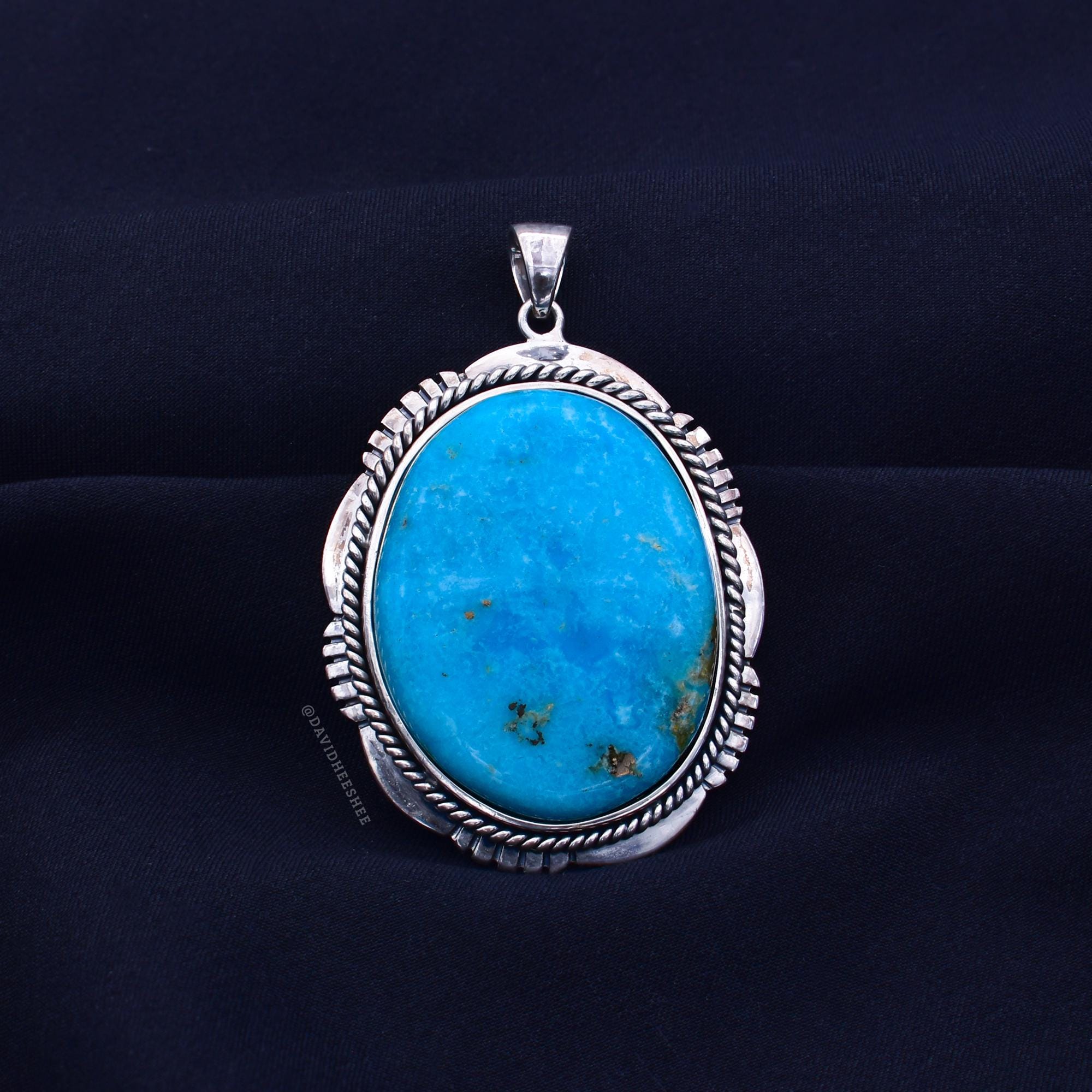 DAVIDHEESHEE Native American Navajo Turquoise Sterling Silver