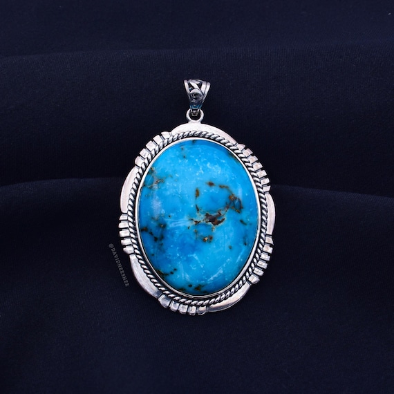 DAVIDHEESHEE Native American Navajo Turquoise Sterling Silver
