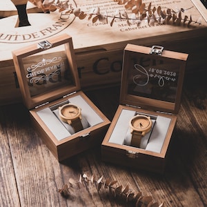 Personalized Mens Watch and Watch Box, Custom Anniversary Gifts, Birthday Gift for Him image 6