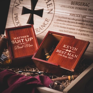 Personalisierte Groomsmen Geschenke Box, Groomsman Vorschlag Geschenkbox, Trauzeuge Geschenkbox, Hochzeitsgeschenkbox, Jubiläumsgeschenkbox, Geschenkbox aus Holz
