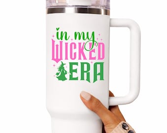 Vaso In My Wicked Era de 40 oz, taza con asa y pajita, regalo