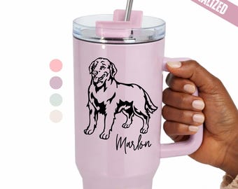 Golden Retriever Tumbler 40oz: Stainless Steel  Dog Lover Gift