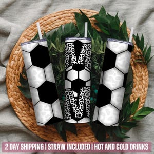 Personalized Soccer Mom Tumbler: 20 oz Stainless Steel with Lid