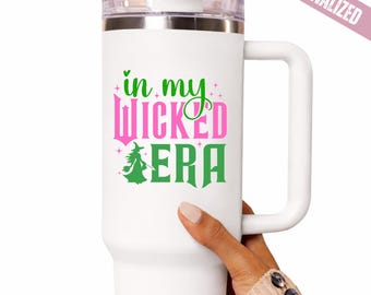Vaso de 40 oz "In My Wicked Era", envoltorio de regalo personalizado