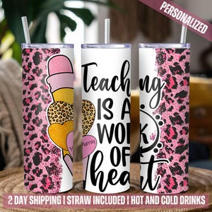Personalized Teacher Tumbler: Stainless Steel Water Bottle, Teacher Appreciation Gift