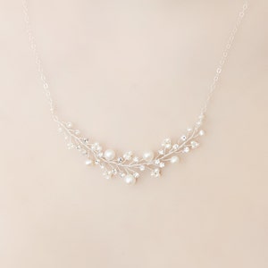 Crystal and Freshwater Pearl Cluster Neckace