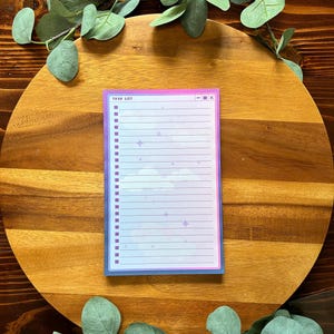 Purple to Do List, Blue Gradient to Do List, Kawaii Notepad, Purple ...