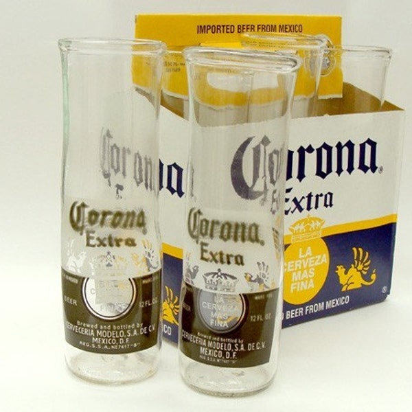 Drinking Glass beer Bottles, Corona Extra glassblowing
