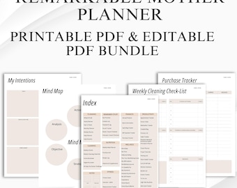 Remarquable agenda mère, agenda familial, agenda quotidien, agenda maman, agenda imprimable, téléchargement numérique, journal parental, cadeau maman