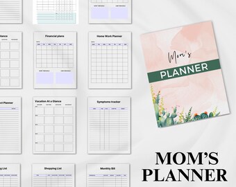Moms Ultimate Planner, Family Organizer, Daily Planner, Mom Planner, Printable Organizer, Digital Download, Parenting Journal, Gift for Mom
