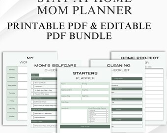 Agenda maman restez à la maison, agenda familial, agenda quotidien, agenda maman, agenda imprimable, téléchargement numérique, journal parental, cadeau maman