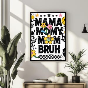 Arte de pared de agradecimiento a mamá, regalo, arte de agradecimiento a mamá, homenaje sincero a mamá, decoración de pared, decoración del hogar, impresión de amor a mamá, decoración de pared sentimental