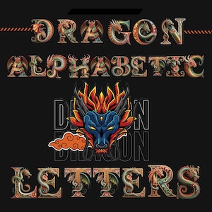 Dragon Alphabetic letters fantasy alphabet decorative letters art png Clipart dragon Fancy Monogram letters  Mystical Fantasy Design A-z
