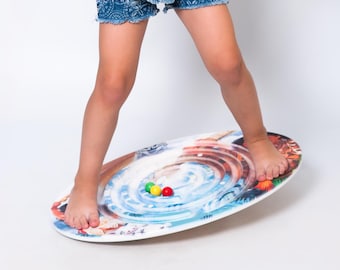 Montessorihouten balanceerbord: labyrintspel, actieve kinderen 5-9