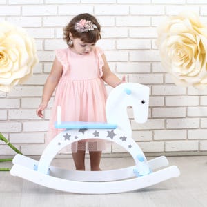 Wooden Rocking Horse, Handmade Rocking Horse, Wood Horse Toy, Children Rocking Horse Classic, Rocking Horse Birthday Present For 1-4 Year