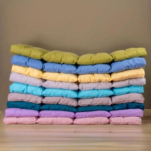 Furniture Pad Custom Set , Ergonomic Seat Cushions for Office & Dining , Chair Makeover Pillows , Indoor Comfort Pads 20x20"