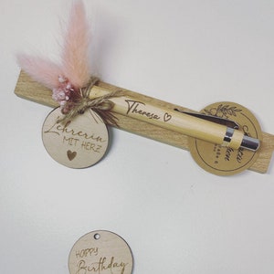Kugelschreiber personalisiert mit Name als Geschenk - Danke Kulli Geschenk Abschied Erzieherin mit Herz Lehrerin mit Herz Busenfreundin
