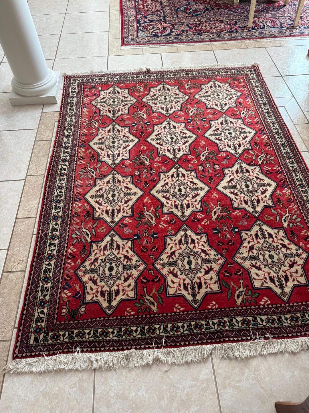 NWT Antique Persian Hand-knotted Abadeh Wool 6.8 X 5.0 - Etsy