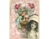 Whimsy Dust Victorian Child Reproduction Fabric Crazy Quilt Block Free Shipping World Wide (C35