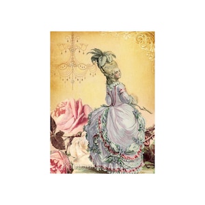 Marie Antoinette Style  Collage Crazy Quilt Fabric Block Free Shipping (A612