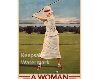 Never Underestimate A Woman Who Plays Golf Cotton Fabric Block Quilting Sewing Crafting