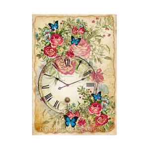 Tela de reproducción de collage floral Roses In Time Crazy Quilt Block Quilting Sewing Crafting (F4)