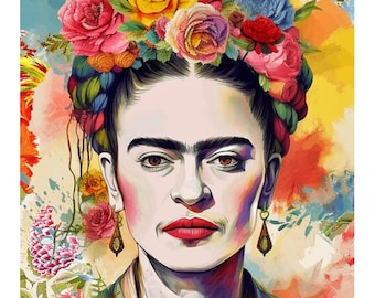 Frida Spring Flowers Cotton Fabric Crazy Quilt Block Quilting, Sewing, Crafting (21B