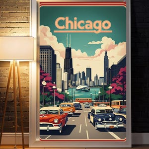 Chicago Digital Artwork, Chicago Skyline Art, Urban Wall Art, Cityscape Print, Modern Home Decor, Art for City Lovers, Chicago Art Print