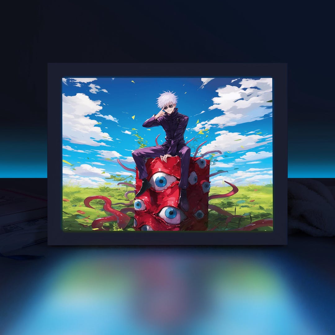 Gojo Satoru Anime LED Art: Prison Realm Light Box - Etsy
