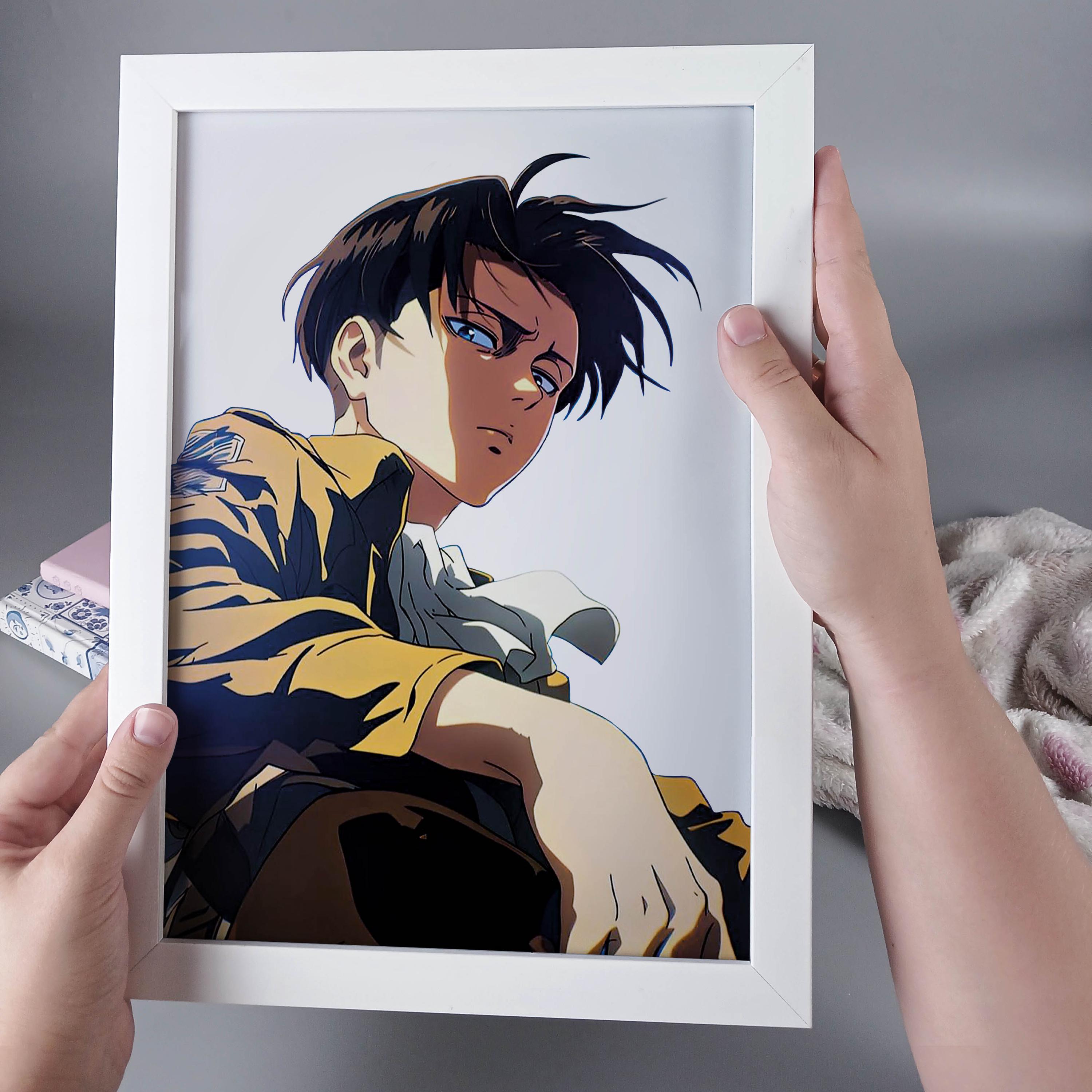 Levi's アクリルライト Attack on Titan | Levi Katakana - AURALIGHT™ LED Poster