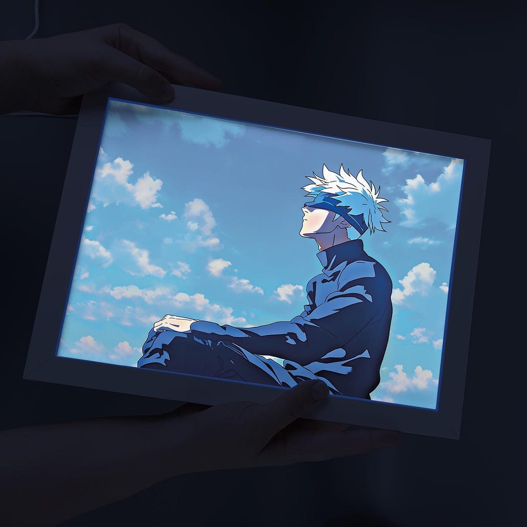 Gojo Satoru LED Art, Anime Light, Painting Picture Frame, LED Frame ...