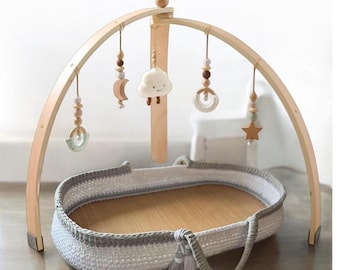 No Wait! Handmade Nursery Caddy, diaper Changing. Newborn Photo Prop, Unique Baby Shower Gift.