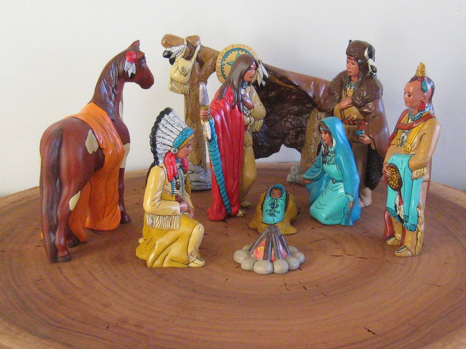10 pc Large Indian Nativity Set Ki2737s Etsy