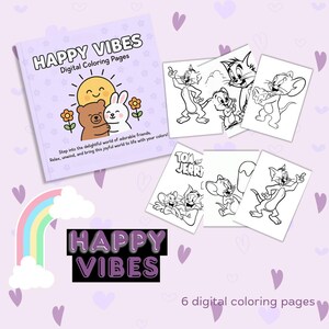 Cartoon Chase Coloring Book: Cat and Mouse Printable (PDF Download)