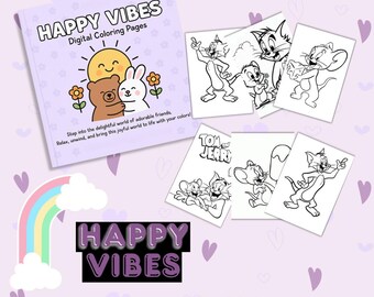 Cartoon Chase Malbuch: Katz und Maus zum Ausdrucken (PDF-Download)