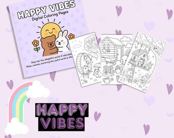 Werden Sie kreativ mit dem druckbaren Kinder Malbuch von CraftiColor - sofortiger digitaler Download