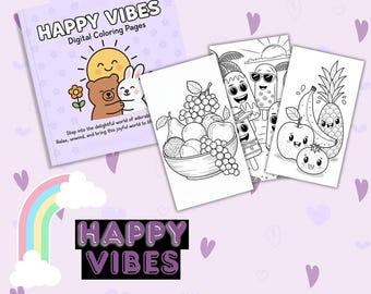 Süße Leckereien Malbuch für Kinder: Spaß am Dessert (Digitaler Download PDF, 3 Seiten)