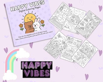 Natur Malbuch für Kinder: Outdoor-Abenteuer zum Ausdrucken (PDF-Download, 6 Seiten)