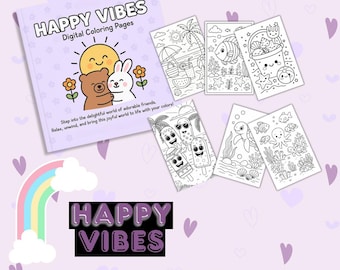 Ozean Färbung | Lustige Seiten | Niedliche Sea Life Designs | Druckbares Malbuch | Digitaler Download PDF | for Kids von CraftiColor | 6 Seiten