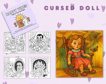 CraftiColor Doll Malbuch - Sofortiger PDF Download für Kreative Kinder |  Digitaler Download | 15 Seiten