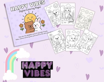 Zauberhaftes Malbuch für Kinder: Lustige Seiten zum Ausdrucken (PDF Download, 6 Seiten)