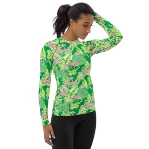 Women&#39;s Floral Rash Guard/Sun Guard/SPF 50 Shirt